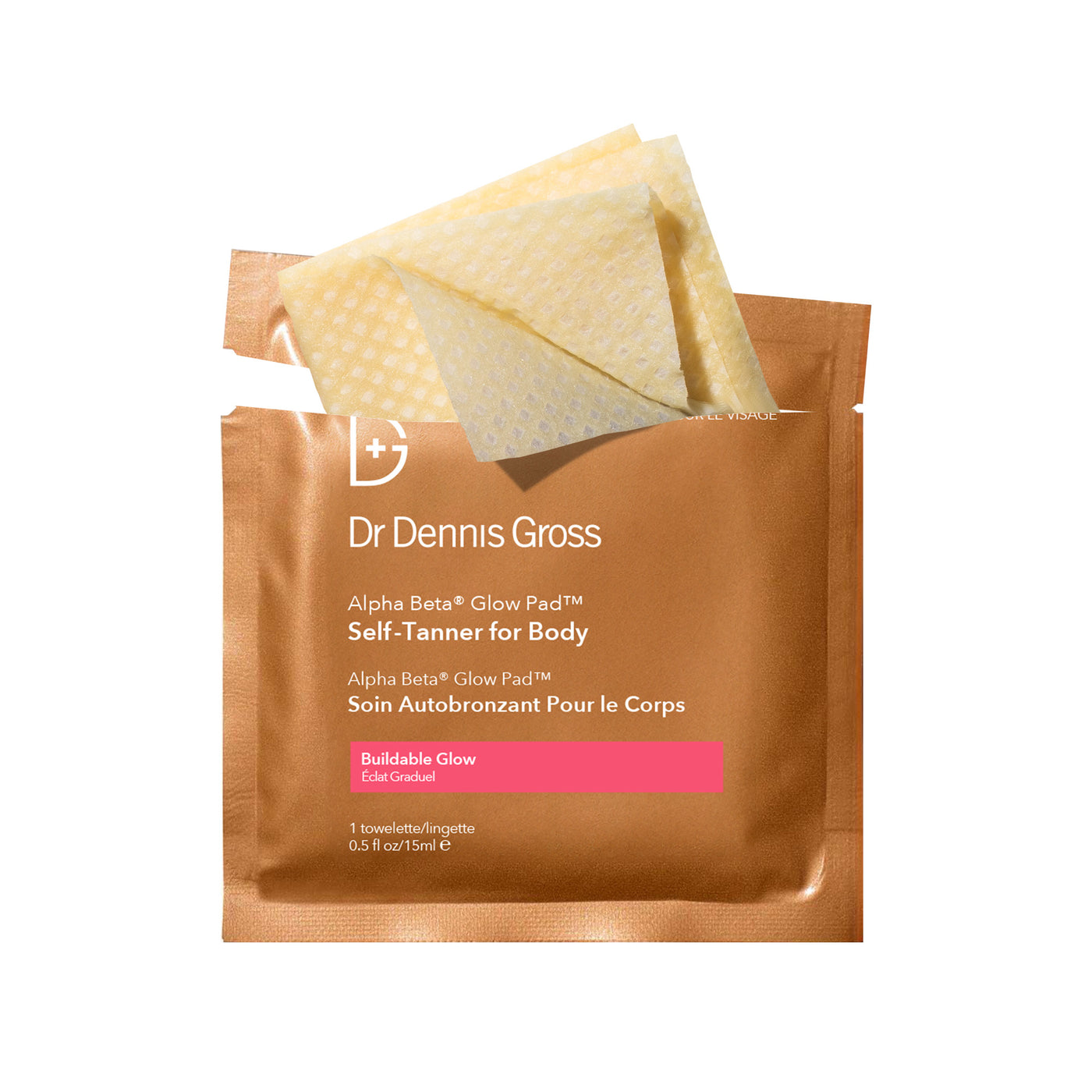 Dr.Dennis Gross Skincare Alpha Beta Glow Pad Intense Glow Self-Tanner for Body -Servetter, 8 st