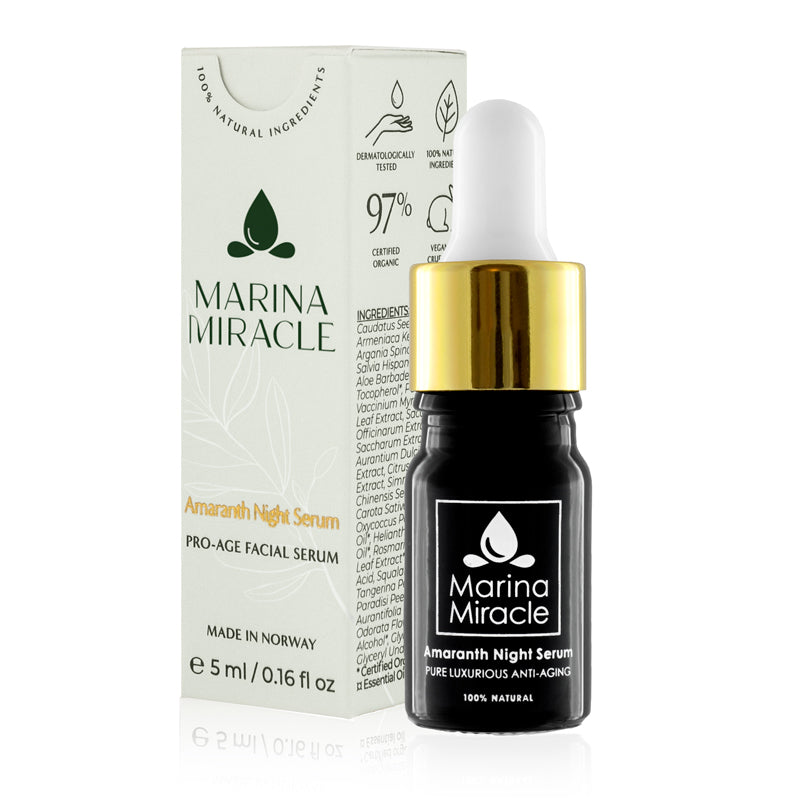 Amaranth Night Serum med AHA fruktsyre erstatter din nattkrem – Inwell.no