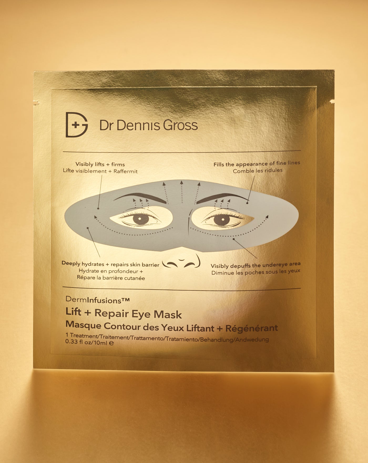 Dr.Dennis Gross Skincare DermInfusions Lift + Repair Eye Mask, 4 st