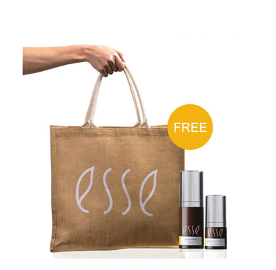 ESSE SKINCARE Beach Bag med 2 reiseprodukter - GRATIS GAVE ved kjøp over 2.800,-