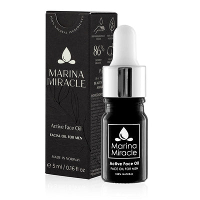 marina miracle active face oil 5ml liten flaske med dropper