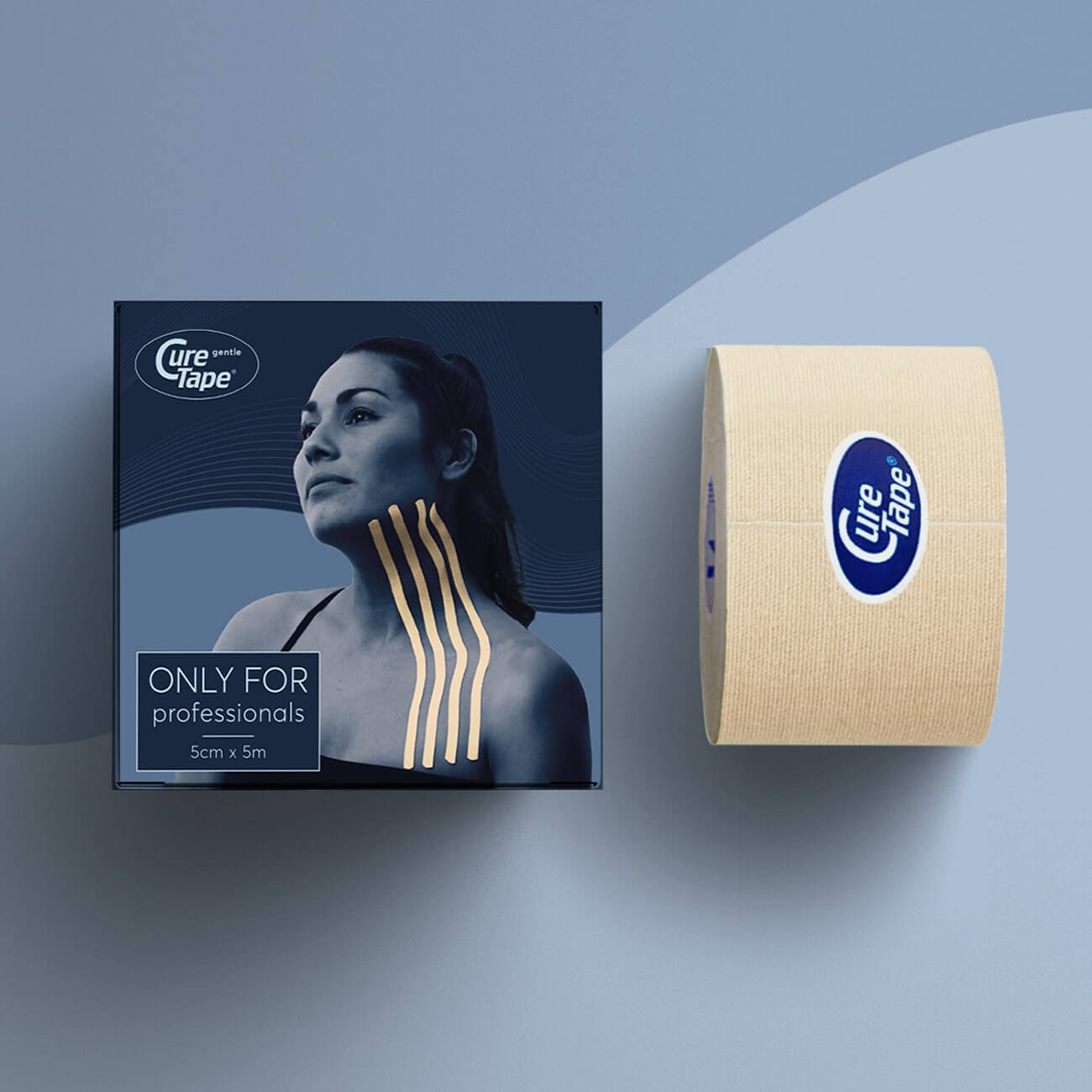 Curetape® Gentle – Gentle kinesiologi tape for sensitiv hud 